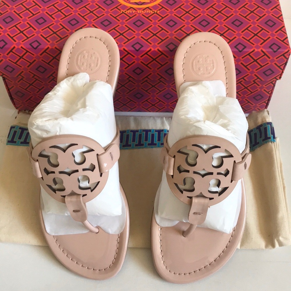 NEW Tory Burch Miller Leather Sandals - Picture 9 of 13
